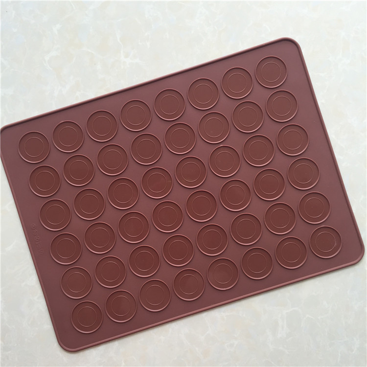DIY silicone Macarons mat 48 siliconen bediening board Macarons pad 38*28 cm enkele cirkelvormige gat