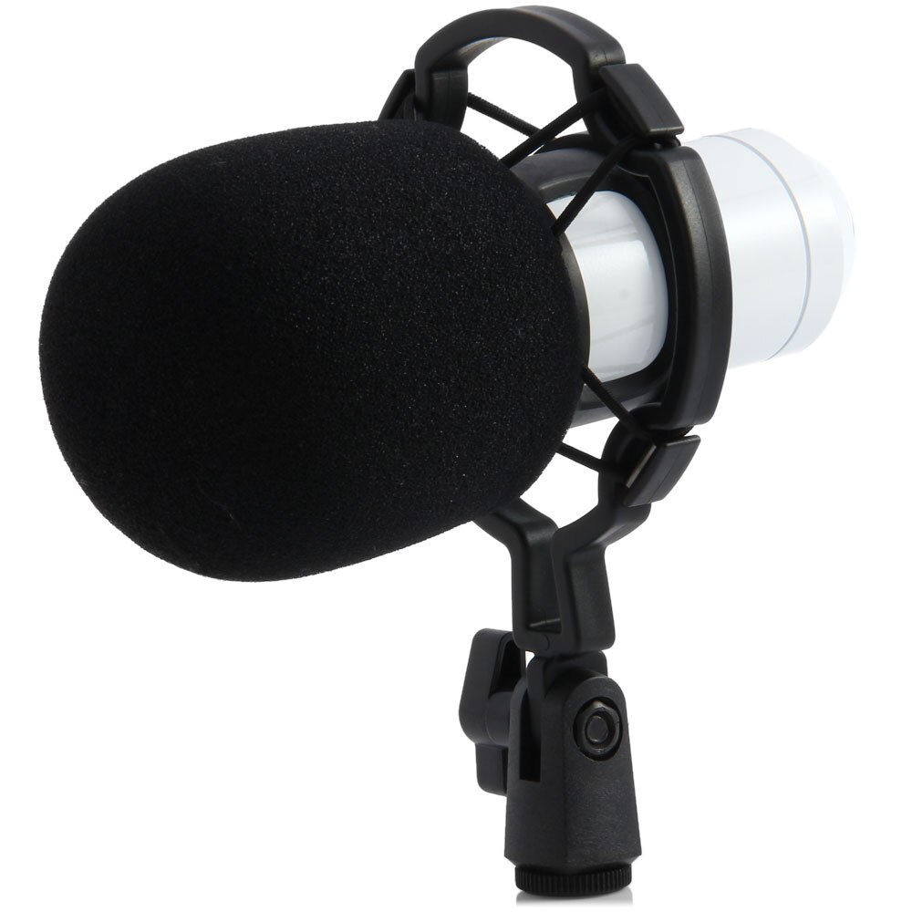 Zeepin BM-800 condensateur dynamique micro filaire micro Studio de son pour Kit d'enregistrement KTV karaoké avec support de montage anti-choc Mikrafon: WHITE