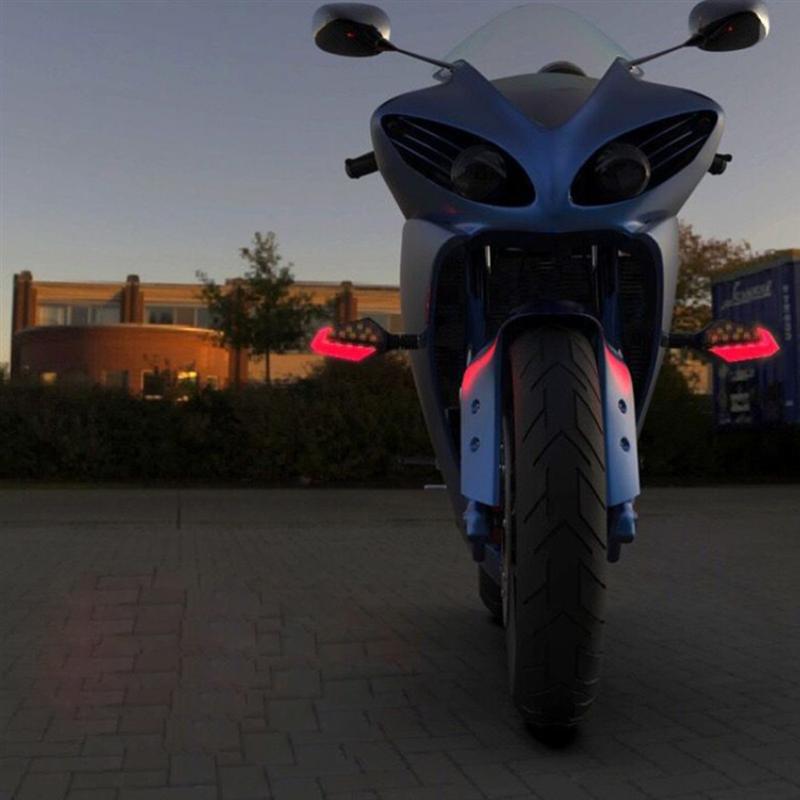 1 par premium praktisk holdbart led blinklys tilbehør til motorcykel motorcykel