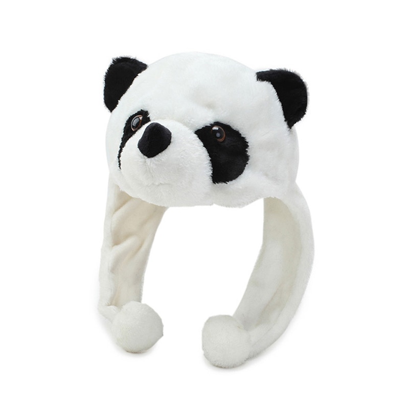 Panda ours pour femmes et enfants, chapeau en peluche, bonnet Style aviateur, pour l'hiver