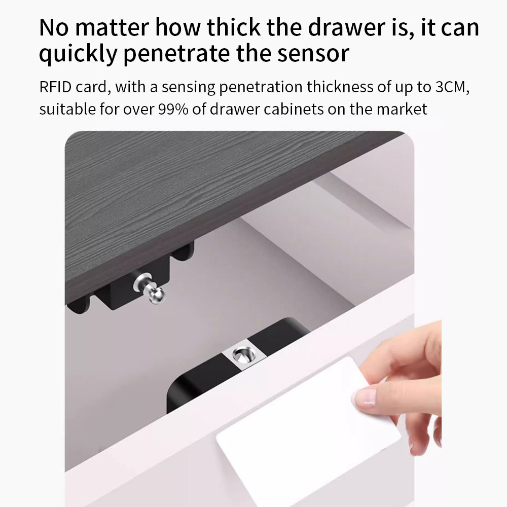 Tuya Verborgen kastslot RFID-lade Onzichtbaar elektronisch slot App ontgrendelen voor contactloze kast Houten ladekast Gereedschapskist