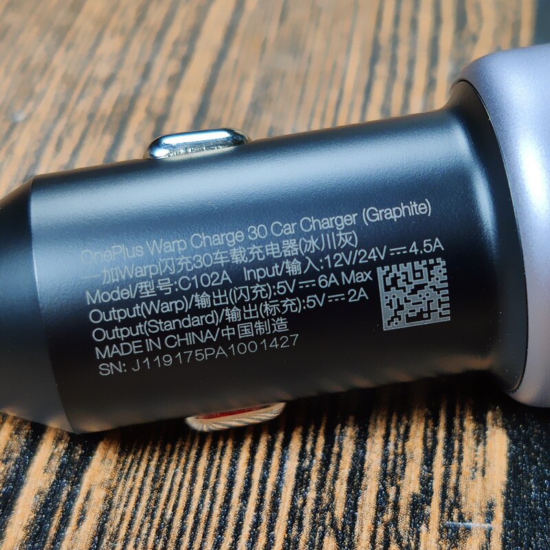 Original OnePlus Warp Charger 30W Car Charger EU UK Input 12V 24V 4.5A Output 5V 6A Max For OnePlus 7 /7 Pro/ 7T /7T pro