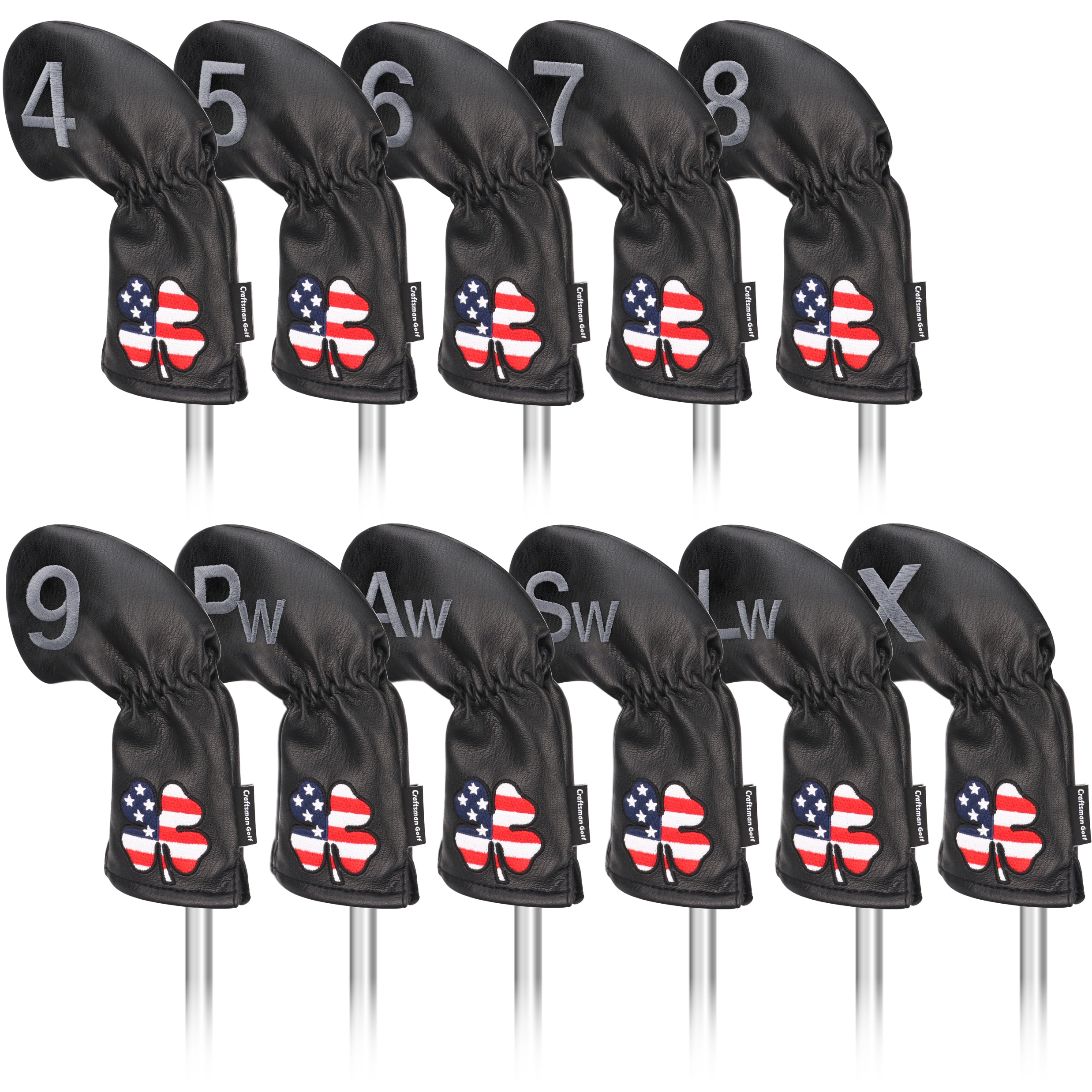 Craftsman Golf Iron Cover Headcover Golf Iron Head Covers Golf Club Iron Covers Wedges 4,5,6,7,8,9,P,A,S,L,X