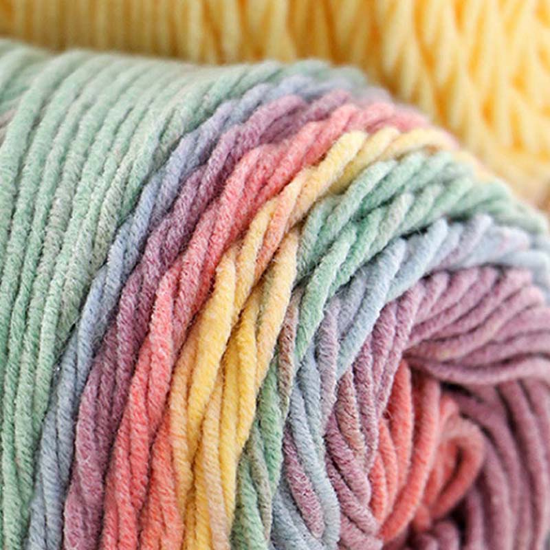 Naturlig blød silke mælk bomuldsgarn tykt garn strikning elsker tørklæder strikning uld hæklet garn vævet tråd diy sweater