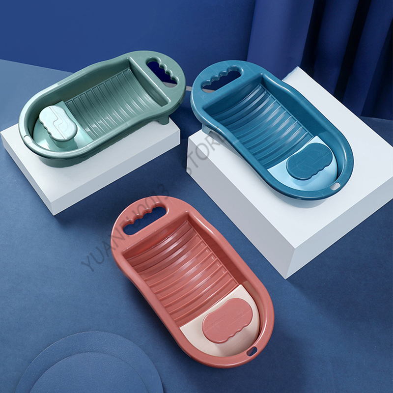 Mini tabla de lavado de calcetines, herramienta de limpieza de ropa interior, tabla de lavado de plástico todo en uno, accesorios de baño