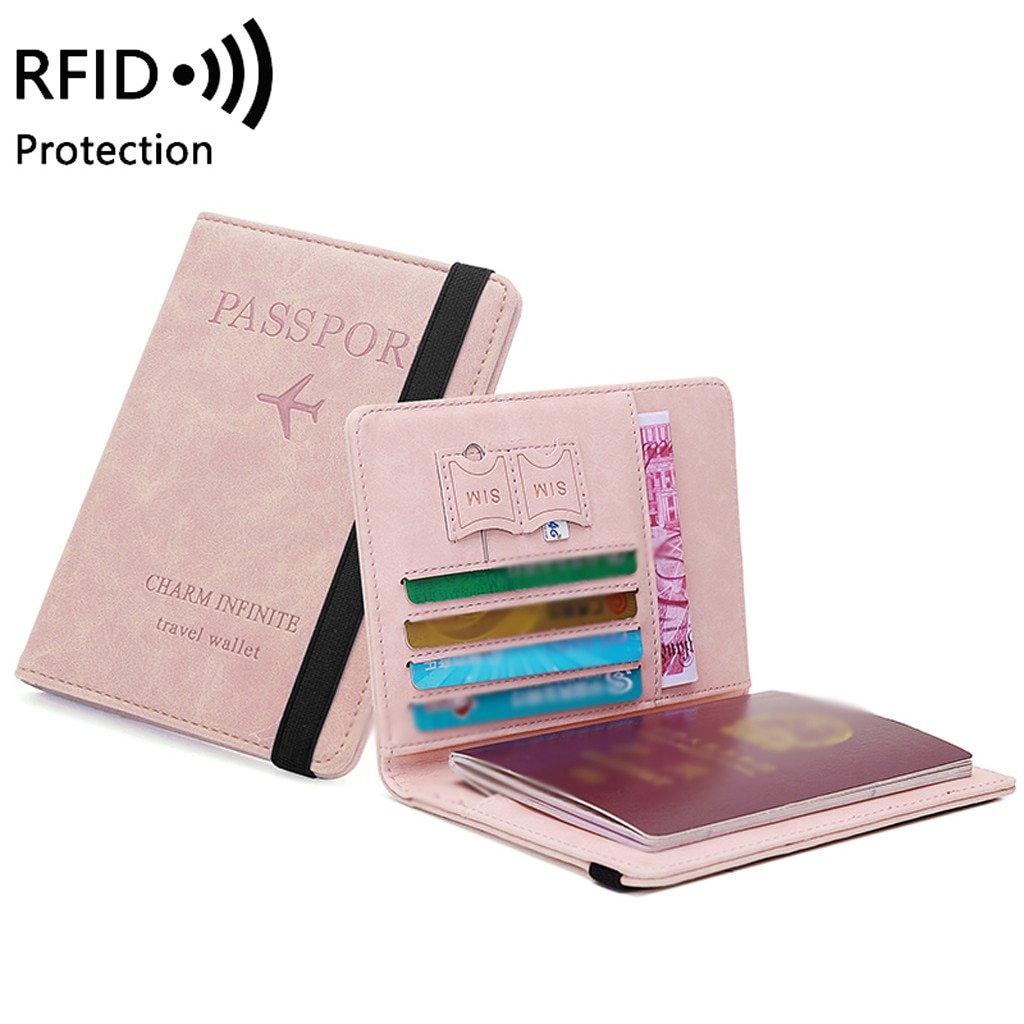 Neutral Multi-purpose Travel Passport Wallet Tri-fold Document Organizer Holder Card Case Credit Card Holder #p30