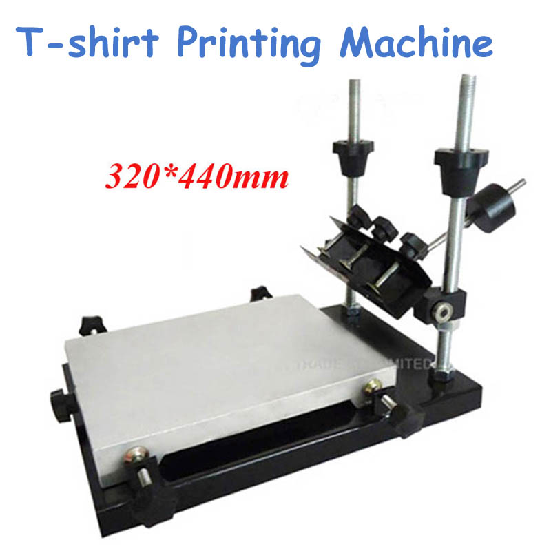 Single Color Screen Printer 32*44cm Printing Area for T-shirt Flat Press Machine
