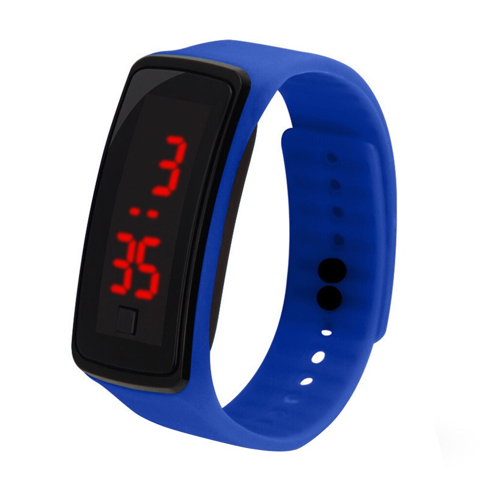 Children Kids Silicone Band LED Screen Electronic Digital Sports Wrist Watch Smart Bracelet Band