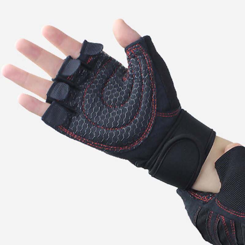 Gym Fitness Gloves Power Weight Lifting Women Men Crossfit Workout Bodybuilding Half Finger Hand Protector