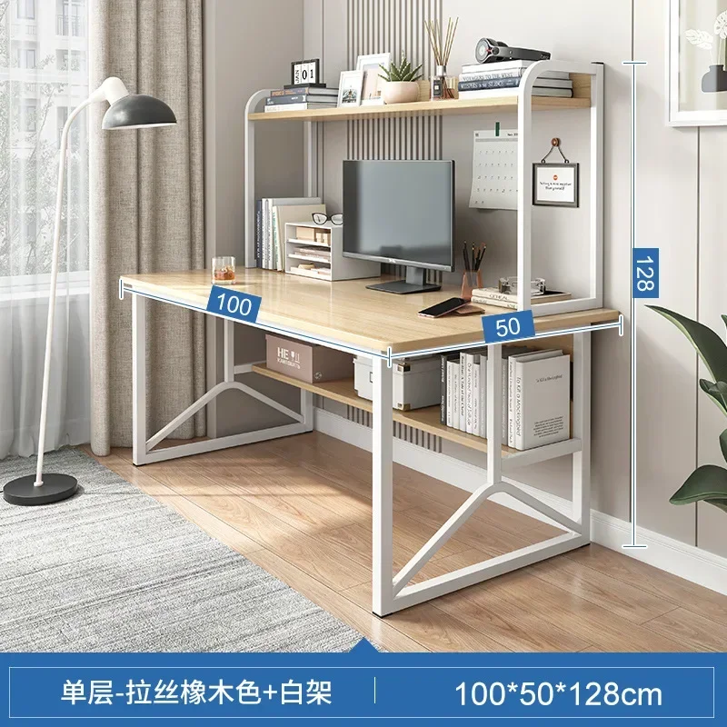 Bureau Desktop Computer Bureau Boekenplank Geïntegreerd Bureau Eenvoudige Slaapkamer Student Leren Schrijftafel Home Des: Roze