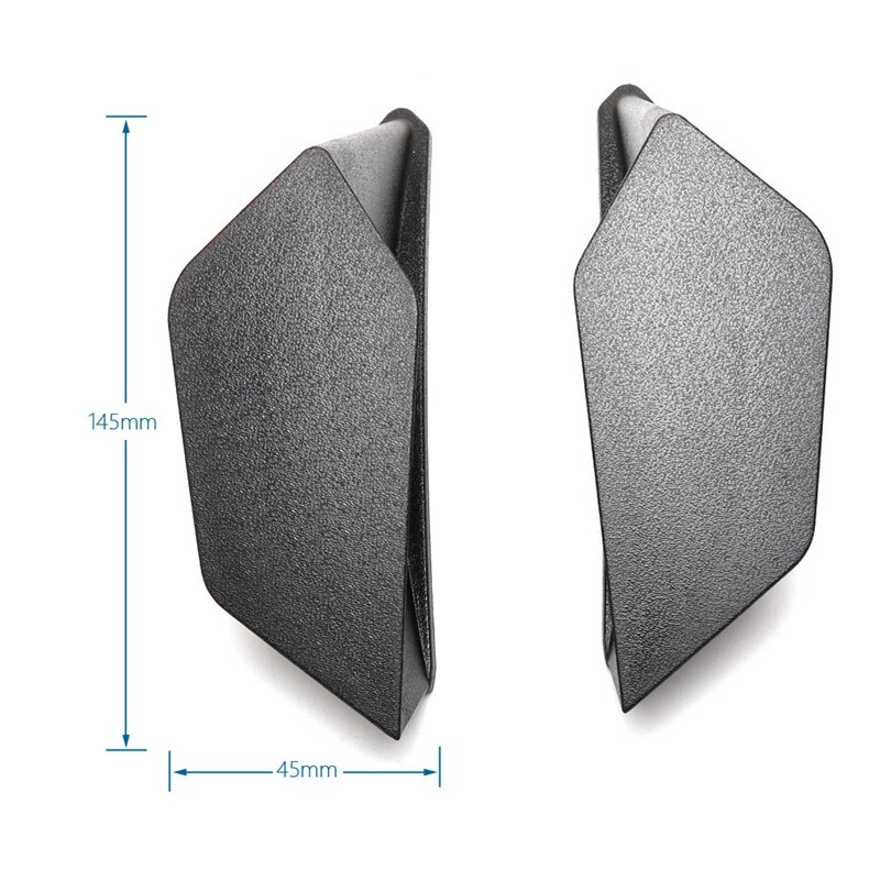 Motorcycle Front Fairing Dynamic Wing Kit Universal Spoiler Downforce Side Fairing Fin for Motorcycle Scooter Black