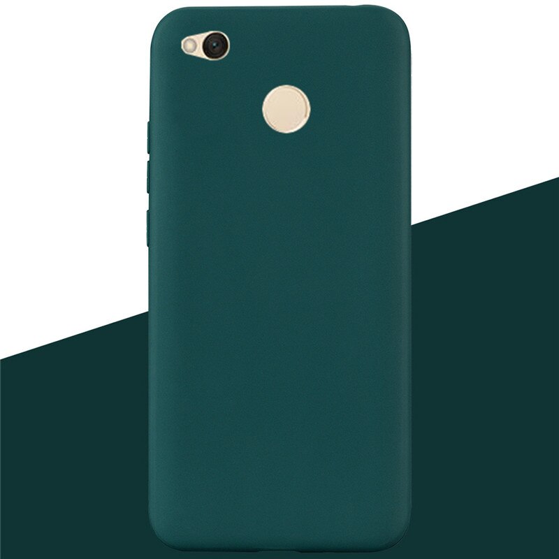 Case For Xiaomi Redmi 4x Case Silicone Soft TPU Ultra Thin Slim Shockproof Case For Xiaomi Redmi 4X On For Redmi 4x Silicon Case: 14 Dark Green