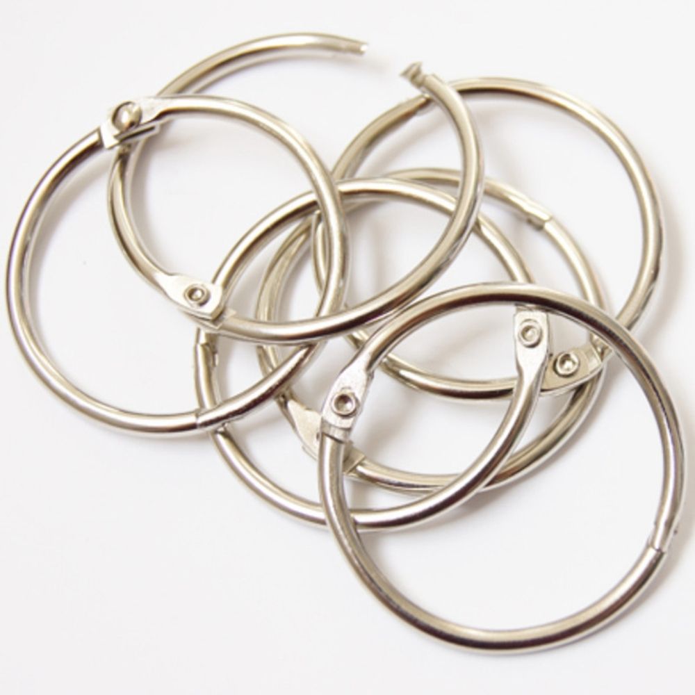 Suministros de encuadernación para álbumes, anillos con bisagras, llavero, aros de libro de hojas sueltas, carpeta de anillos de Metal