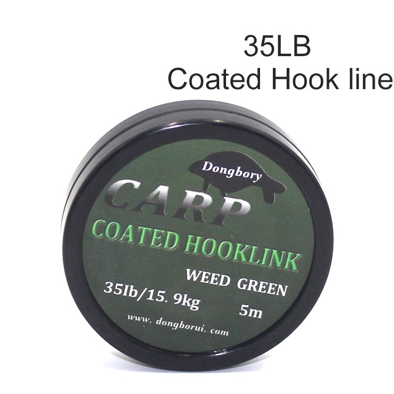 5m coating hook hook carp fishing line 8 strand braided line hook drill rig carp fishing tackle for carp fishing equipment: 1PC-35LB
