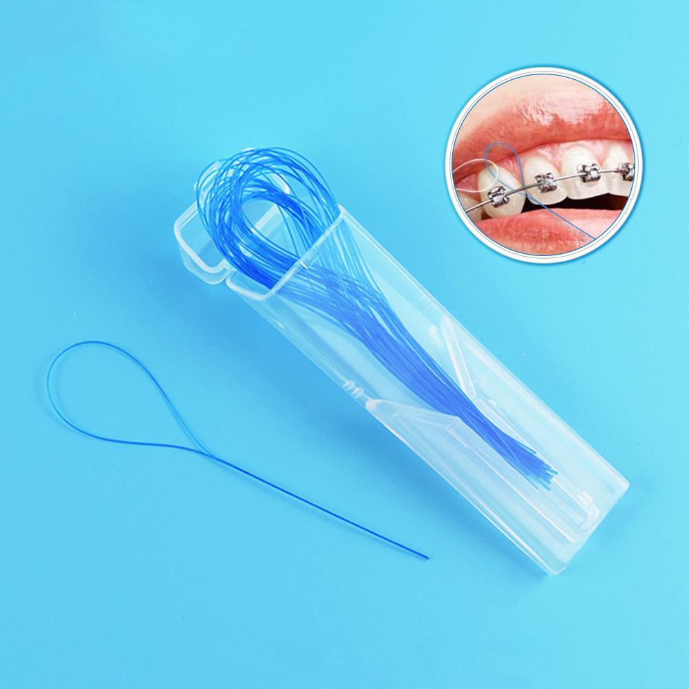 1 Pack Dental Floss Threaders Tooth Floss Braces Orthodontic Mdf Dental High Bridge Hilo Between Holders J0V1