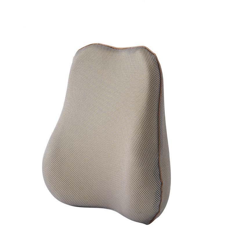 Cojín Lumbar de malla transpirable 3D para aliviar el dolor de ciática, cojín para la espalda del coche, soporte Lumbar de espuma viscoelástica, almohada Lumbar ergonómica: birdeyes gray