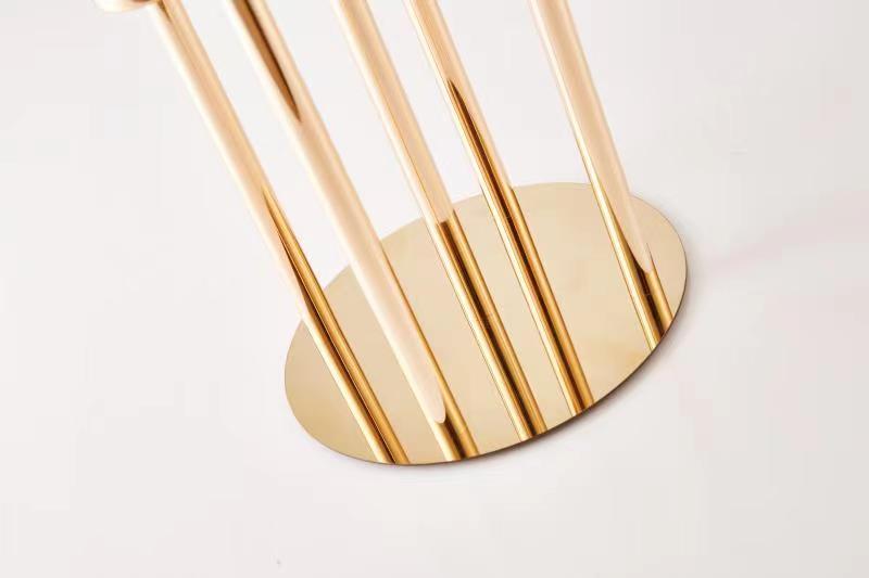 Candelabros de metal elegantes de 5/6 cabezales con acabado dorado para centro de mesa o cable de carretera