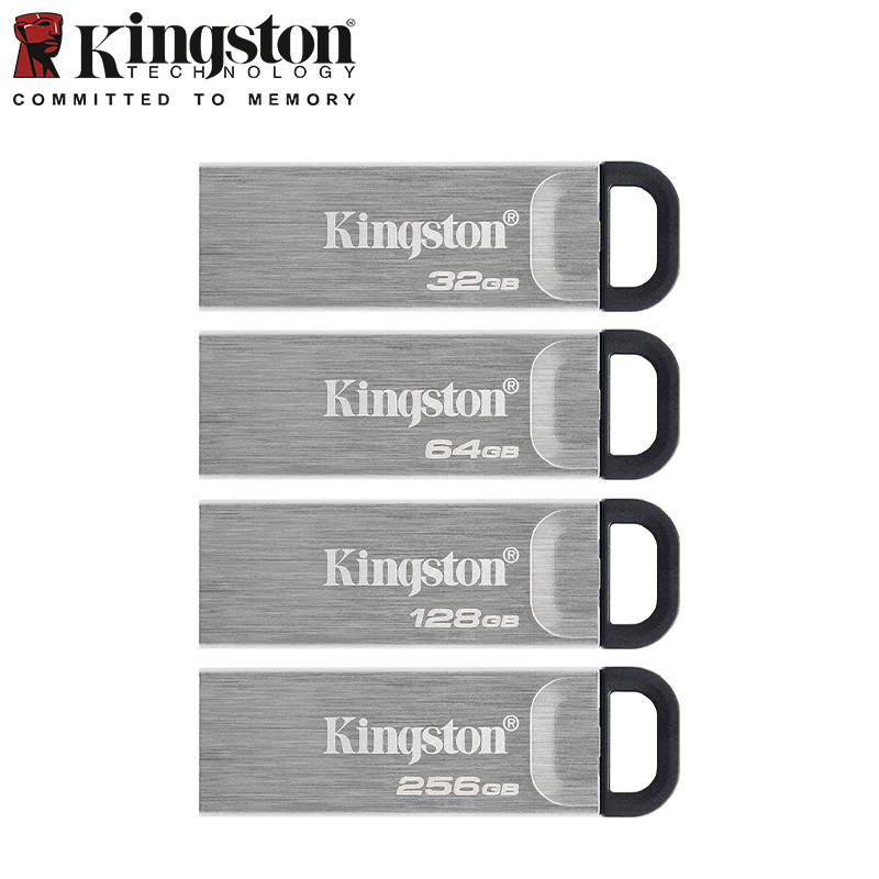 Kingston DataTraveler Kyson USB Flash Drive met stijlvolle capless metalen behuizing 32GB 64GB 128GB 256GB 512GB Pen Drive USB3.2 u Disk
