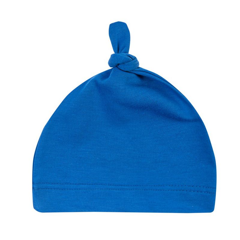 16 Colors Baby Newborn Boys Girls Beanies Caps Cute Toddler Beanie Infant Cotton Knot Sleep Hats Photography Props: Blue