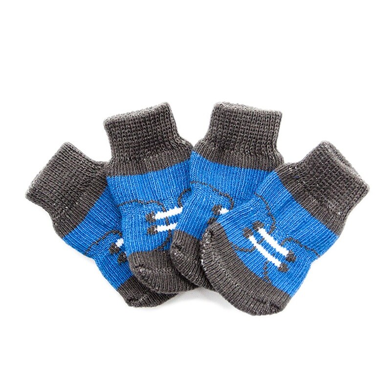 Antislip Gebreide Katoen Hond Sokken Voor Kleine En Middelgrote Honden Franse Bulldog Puppy Warm Walk Hond Sokken Leuke kleding Huisdier Sokken: DL / S