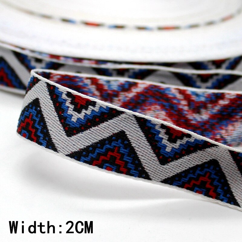 10yards/lot 10yards Ethnic Tape Jacquard Webbing Retro Customs Computer Embroidered Clothing Accessories polyester straps: 9