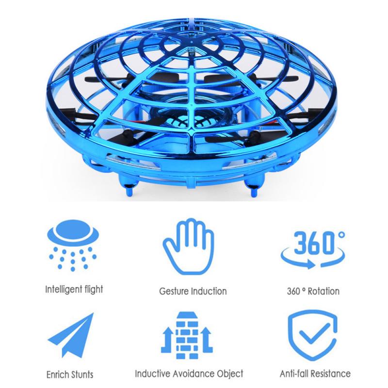 Mini Drone Smart Ufo Vliegtuigen Voor Kinderen Vliegen Speelgoed Rc Hand Controle Infrarood Inductie Vliegtuigen Vliegende Bal Speelgoed Voor kids