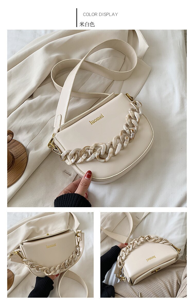 Female Messenger Bag Ladies Chain Shoulder Bag Small Square Bag Brand Women Handbag: Beige
