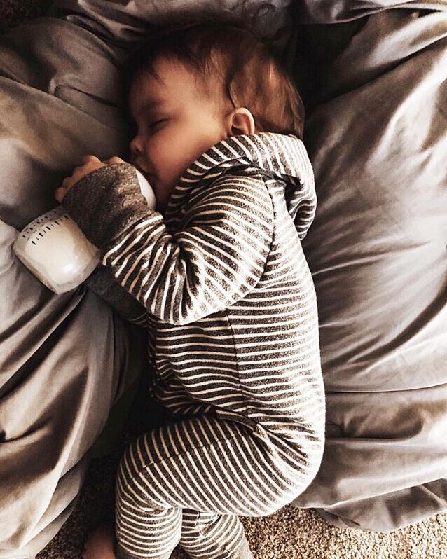 Lange mouw Streep Knoppen Up Hooded Jumpsuit Rompertjes Voor Baby Boy