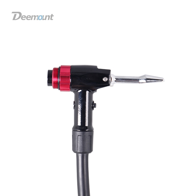 Deemount Top Bike Pump Alloy Adaptor W/ Bleeder Thumb Lock Valve Schrader Presta F/V A/V 120CM Hose Dia. 10mm 4mm GCT-01