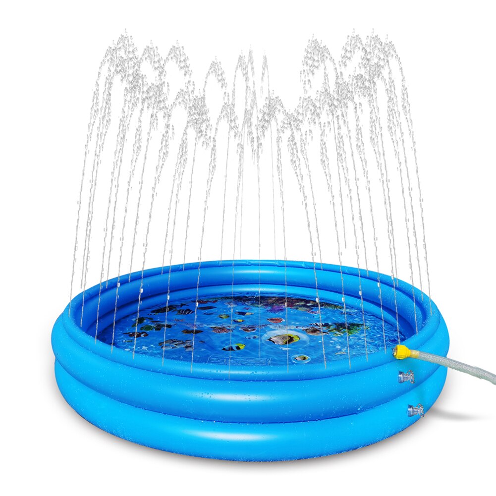 Boys Girls Inflatable Splash Pad 3 Layers Swimming For Kids PVC Backyard Summer