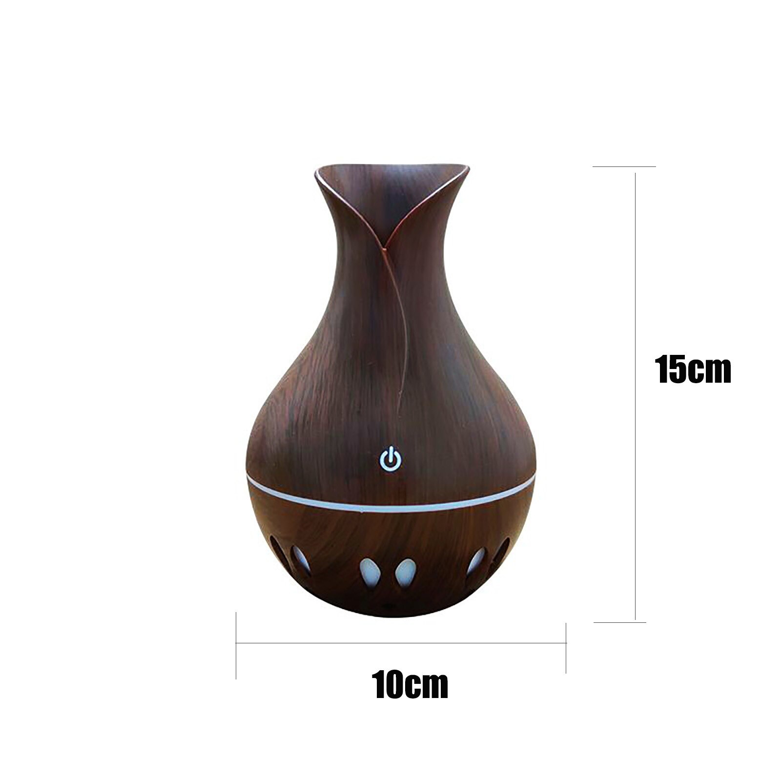 Elektrische Luchtbevochtiger Essentiële Aroma Olie Diffuser Ultrasone Houtnerf Luchtbevochtiger Usb Mini Mist Maker Led Licht Hydraterende