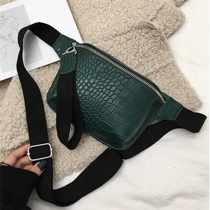 LKEEP Women bag crocodile multicolor messenger chest bag clutch female Pu leather handbag cross body bag