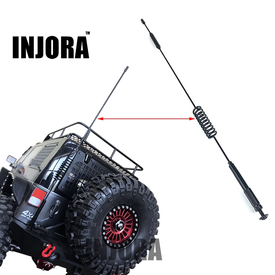 INJORA 1PCS 197mm/289MM Metalen Decoratieve Antenne voor 1:10 RC Crawler Axiale SCX10 90046 Traxxas TRX-4 d90 Tamiya RC Auto