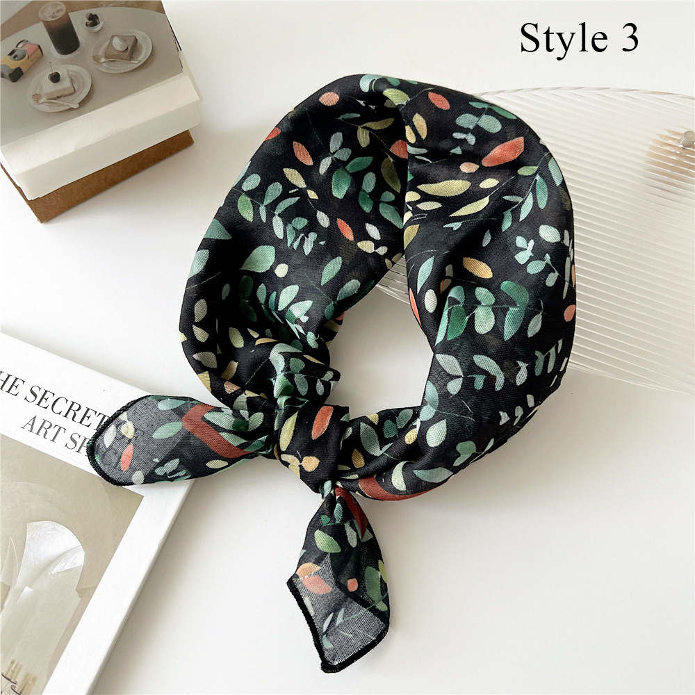 Châle Carré en Coton et Lin pour Femme, Écharpe Douce, Hijabs, Bandanas, Protection Solaire, Foulard de Tête, 55cm