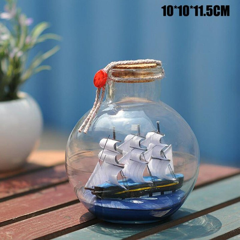 Sejlbåd i drivflaske middelhavsstil glas piratskib, der ønsker flaske unikt flaske hjemindretning