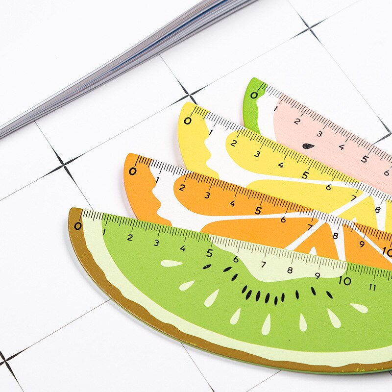 Règle pour pastèque, citron, dessin animé, outil de mesure des fruits, Orange, papeterie pour promotionnels