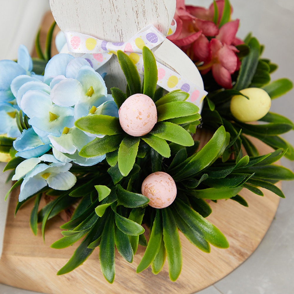 Påskepynt i tre barneaktiviteter festartikler til hjemmet stuen hvit påskedekorasjon med blomster bordplate barn