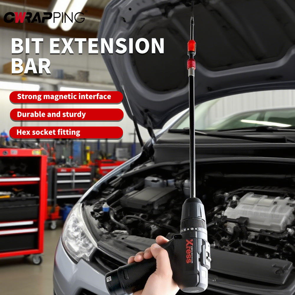 Zeshoekige verlenging Snelle gereedschapsets Vermogen 60-300 mm Accessoires Ontgrendelingsbatterij Zelfsluitend Sluit Dremel Schroevendraaiers Stang Rood