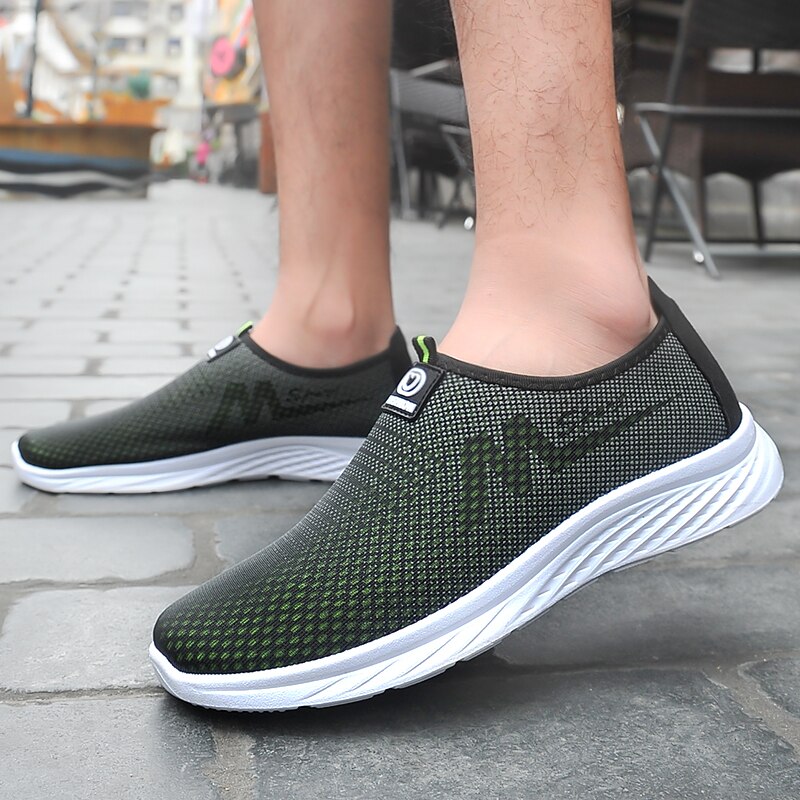 Vesonal sommer lette slip on mesh joggesko herresko pustende komfortable herresko loafers uformelt fottøy