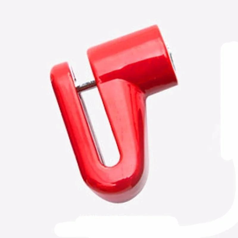 Motorcycle Bike Anti-Theft Wheel Disc Brake Lock, Safety Disc Wheel Lock, Mountain Road Bike Padlock with Keys: Red