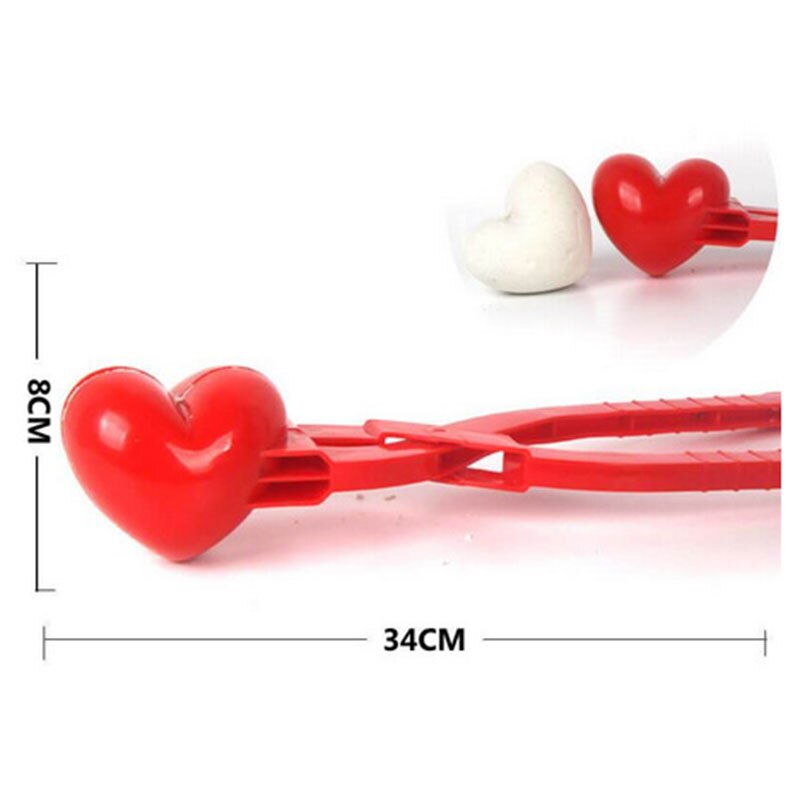 1pcs Winter Outdoor Heart Shaped Snowball Maker Sand Mold Tool Kids Toy Snow Scoop Maker Clip Snowball Fight Sports Child Toys