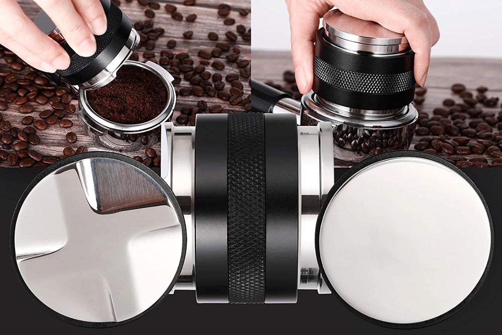 51/53/58mm kaffefordelere/nivellere &amp; tukle kaffefordeler/nivelleringsverktøy, espressofordeler justerbar dybde på begge sider
