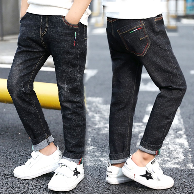 IENENS Bambini Dei Ragazzi Dei Jeans Classici Pantaloni Denim Abbigliamento Per Bambini del Ragazzo di Modo casual Bowboy Pantaloni Lunghi 5-13Y