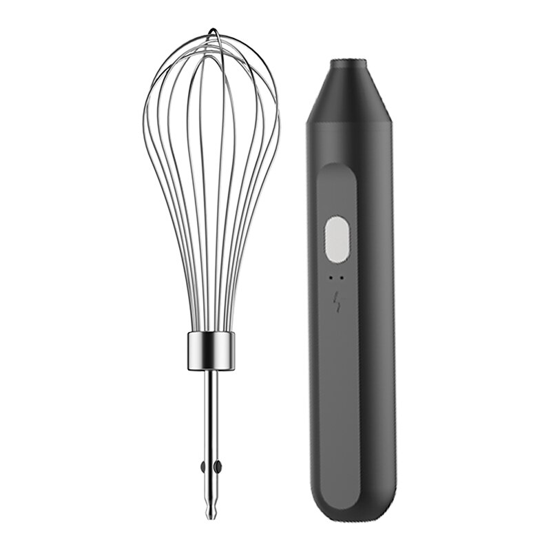 Elétrica Handheld Leite Frother, Batedor de ovos, Café Leite Bebida, Misturador de ovos, Foamer, Foamer, Household Kitchen Cooking Tool, 1 Pc: Preto