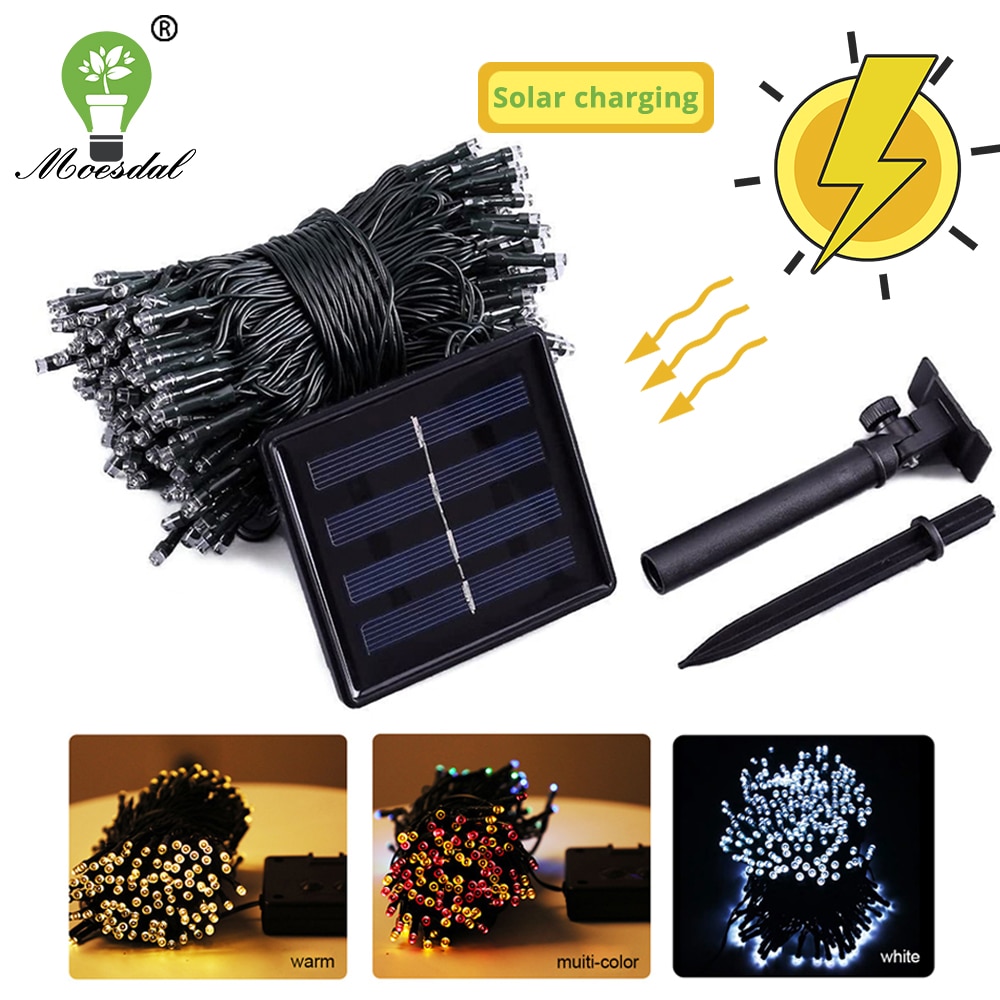 IP65 Waterproof Solar LED String Fairy Light Energy Lights Christmas Garden Lighting Courtyard Landscape Decorative