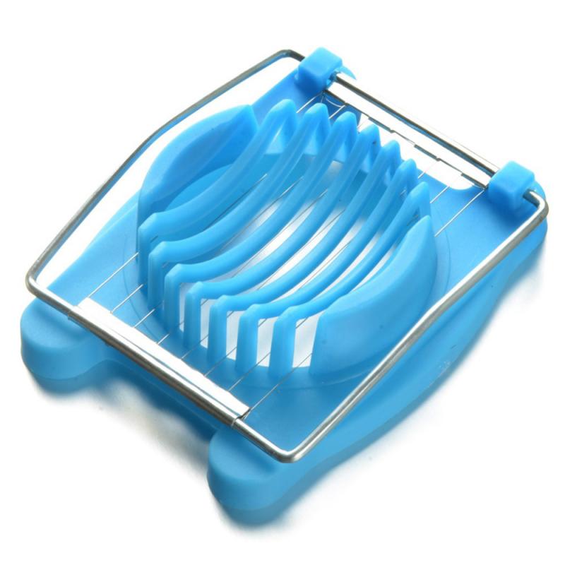 2 Colors Three In One Wheat Straw Egg Cutter Convenient Multifunctional Split Device Food Divider Slicer Egg Slicer Tool: Gray