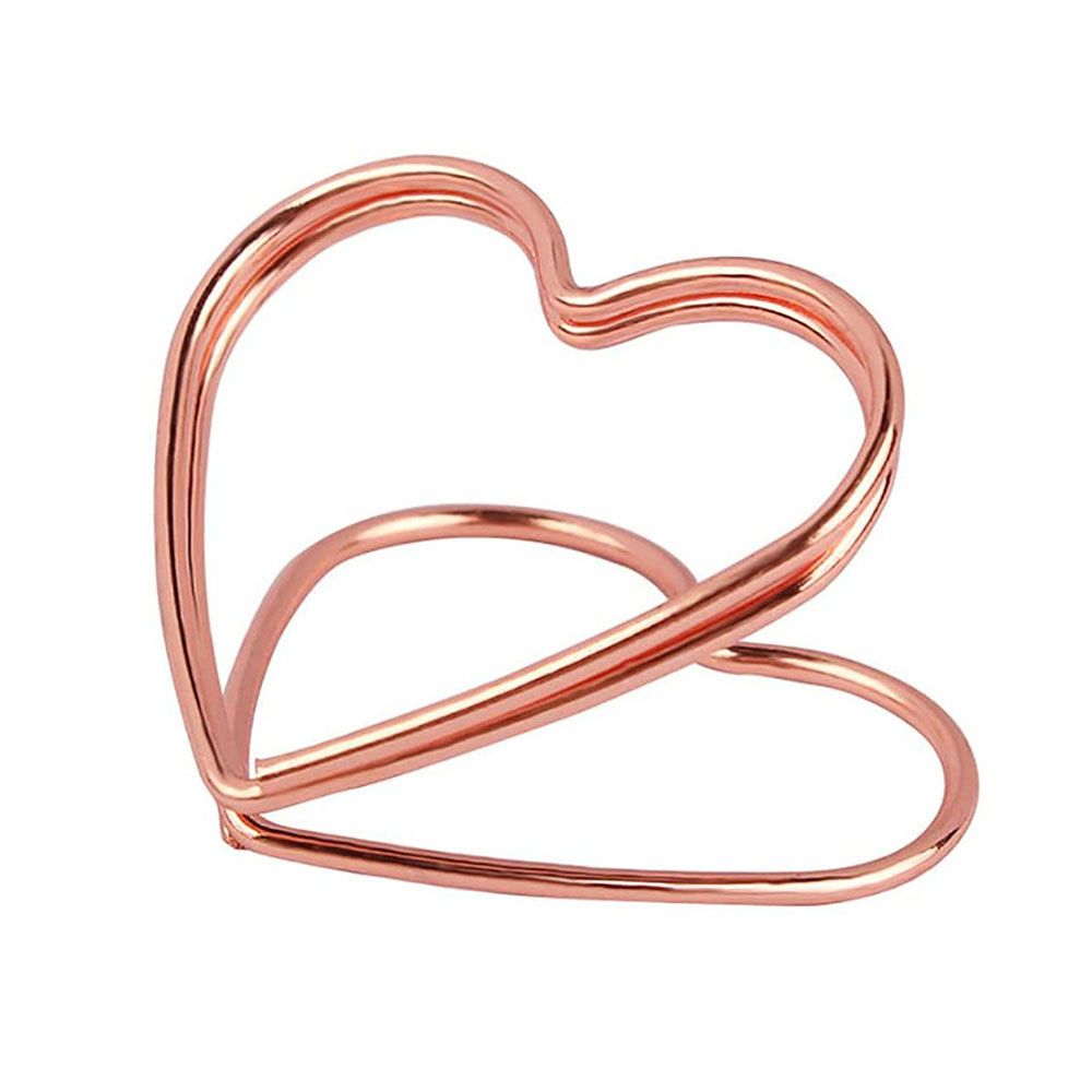 10pcs Number Holder Stands Name Seating Labels Placecard Clips Photo Picture Cards Display Stand for Wedding Anniversary Party: Rose Gold