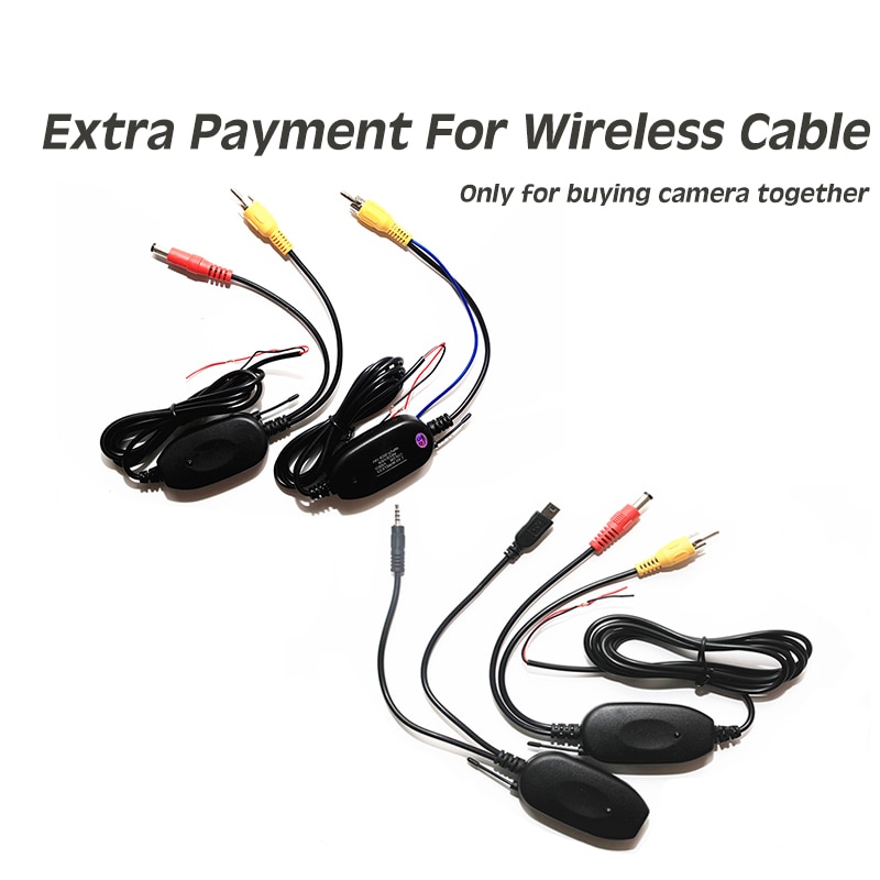 Extra Betaling voor Draadloze 2.4 Ghz Kabel, RCA poort voor DVD/Monitor 2.5 MM Oortelefoon Poort voor Draagbare GPS voor parkeer camera