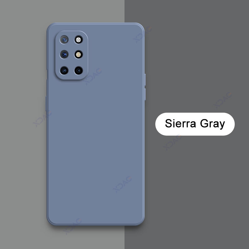 Für OnePlus 8T 5G doppelt Liner Telefon fallen 360 Weiche Original Quadratische Flüssigkeit Silikon Zurück Abdeckung eins Plus onePlus8T 8T Hülse Taschen: Nylon / dunkel Grau