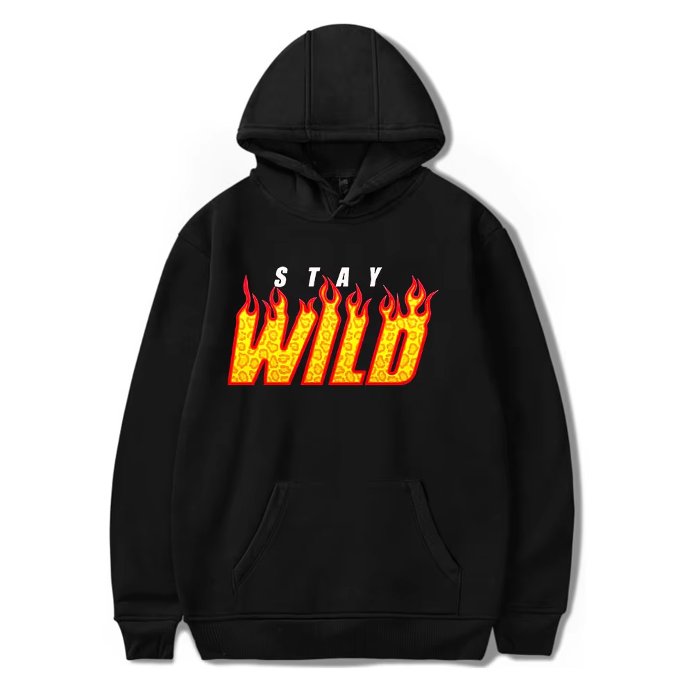 Sweat à capuche Ben Azelart Stay Mustang pour hommes, sweat à capuche unisexe, Youtuber , style, printemps et automne: XL / Black
